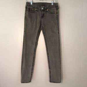 Gray True Religion Stella Big T Denim Jeans